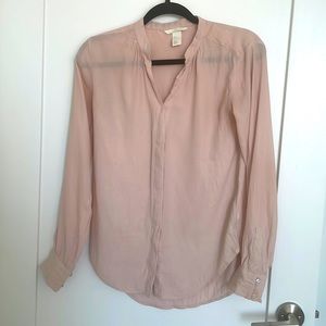 H&M pink long sleeves blouse